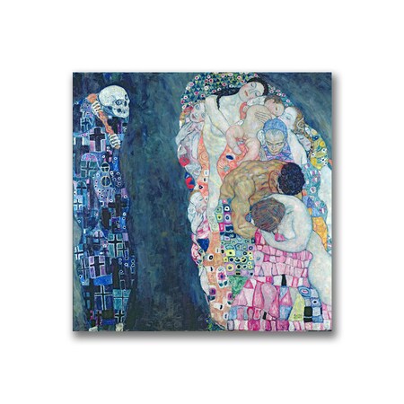 Trademark Fine Art Gustav Klimt 'Death and Life' Canvas Art, 35x35